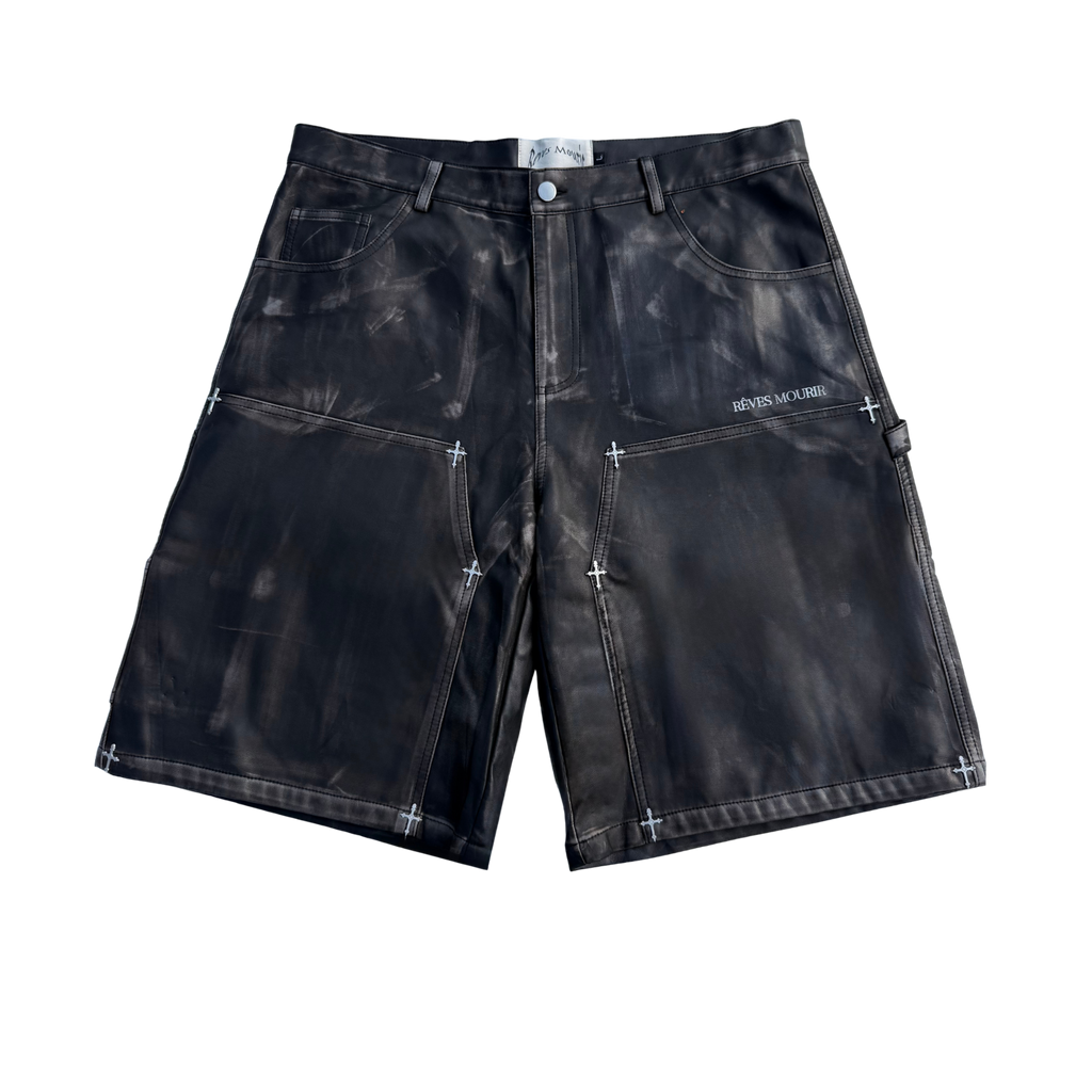 Mourir Vintage Leather Short